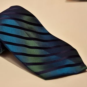 Kenneth Cole Blue-Green Striped Tie
